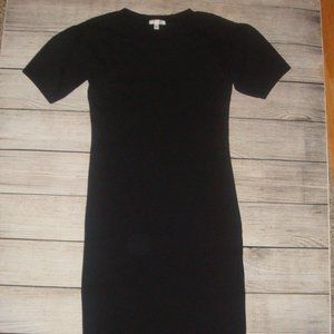 Abound Black Distressed T-Shirt Dress S
